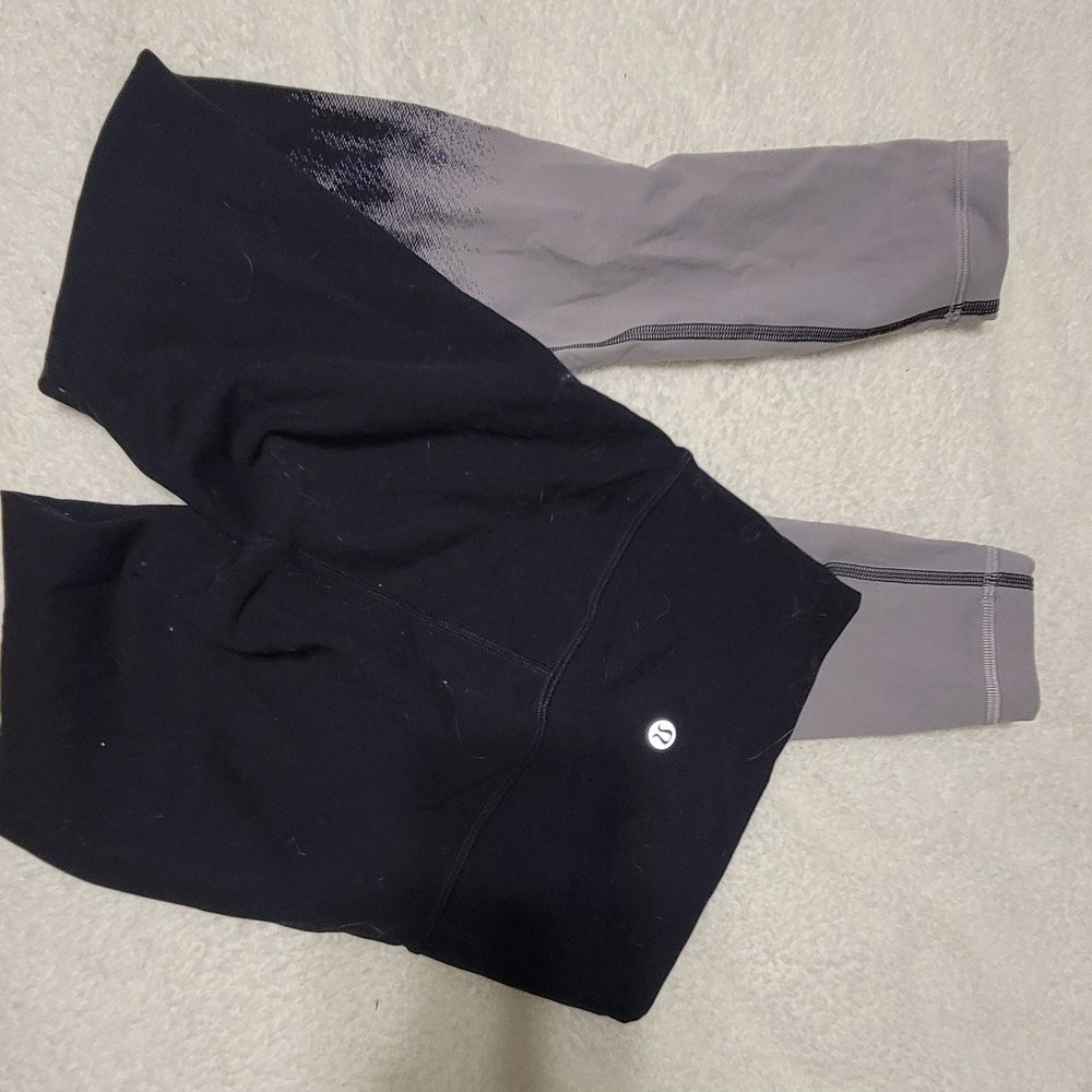 lululemon athletica Black and Gray Leggings